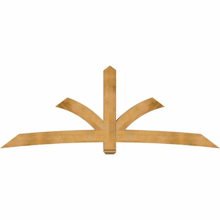 Ekena Millwork Davenport Rough Sawn Timber Gable Bracket, Western Red Cedar, 108"W x 40"H x 6"D x 6"F, 9/12 Pitch GBW108X40X0606DAV00RWR